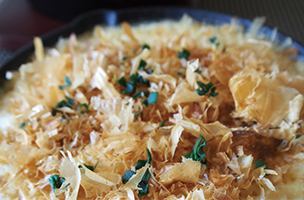 長芋とお豆腐の海鮮入りとろろ焼き